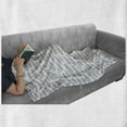 thumbnail image 6 of Fish Soft Flannel Fleece Throw Blanket, Pointillist Style Repeating Pattern of Sea Animals Aquarium Eco Theme, Cozy Plush for Indoor and Outdoor Use, 60" x 80", Earth Yellow Blue Grey, by Ambesonne, 6 of 6