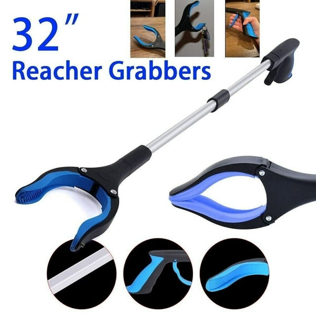 1pc, 32 Inch Lightweight Heavy-Duty Garbage Picker Grabber - Extra-Long Reach with Smooth 360 Rotating Clamp for Easy Pickups, Ultra-Lightweight Design, Perfectly Suitable for Seniors or Those with Mo
