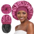 thumbnail image 2 of Yoyauz Satin Hat Sleep Hair Cap - Silk Hat, Suitable For Various Hairstyles, Equipped With Elastic Soft Band For Hair Care, 2 of 6