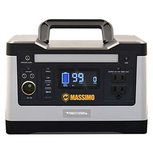 Massimo 500W Portable Power Station and 540Wh Lithium Battery Solar
