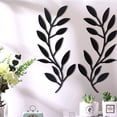 thumbnail image 3 of Advancent El metal decorativo de la pared deja el estilo único para la opción elegante y de moda del regalo de la decoración del hogar Decoración del hogar negro, 3 of 6