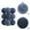 Blue, variant on LSLJS 12 Pcs Christmas Tree Ball Ornaments, Christmas Decorations 3.14" Sequin Grid Plastic Christmas Ball Glitter Shatterproof Hanging Bauble Sphere Xmas Holiday Pendants for Xmas Tree Party