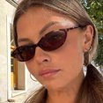 thumbnail image 2 of 2024 gafas De Sol De leopardo marrón para mujer, gafas De Sol De marca a la moda con montura pequeña, gafas ovaladas Retro para mujer, gafas De Sol, 2 of 5