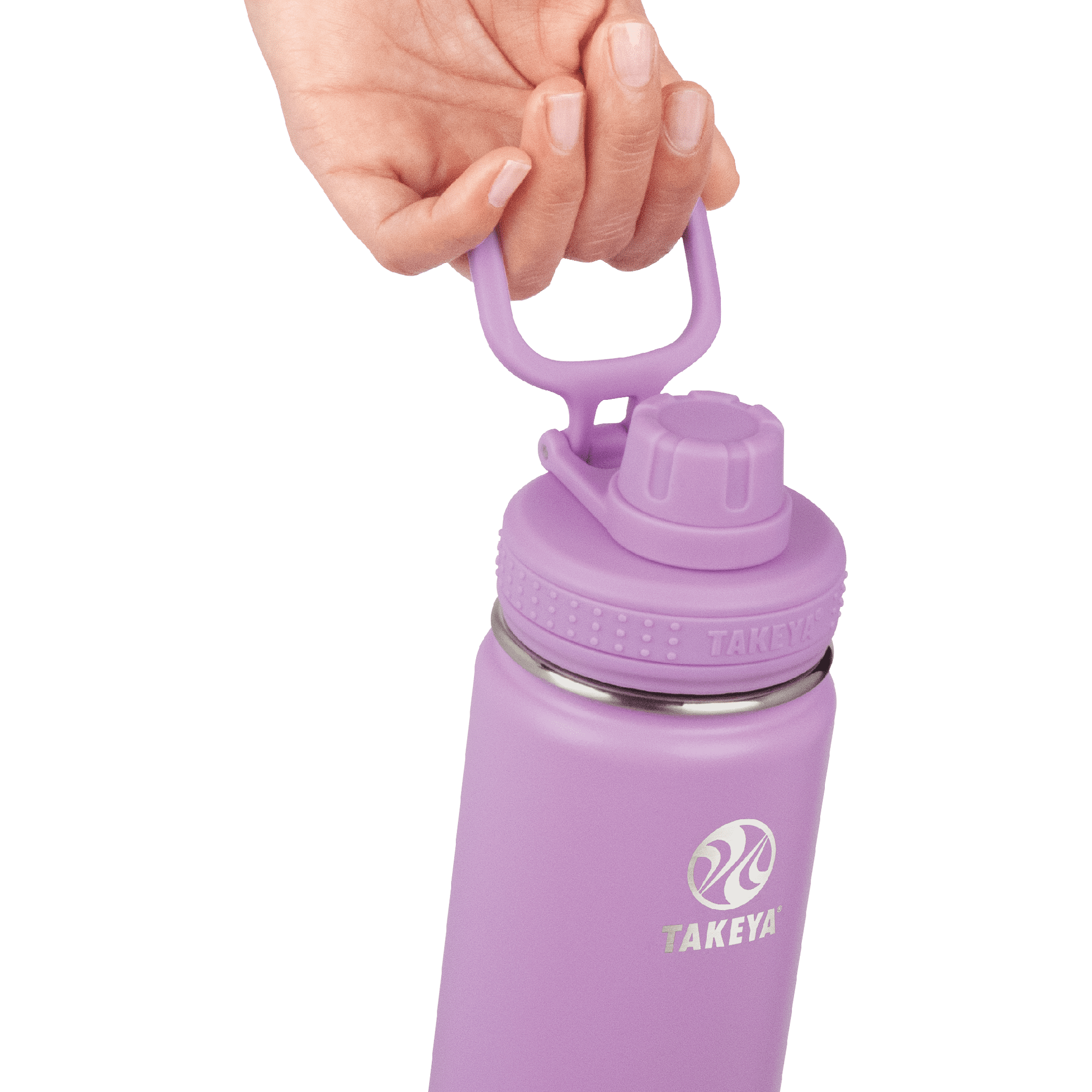 Takeya Actives 24 oz. Lilac Insulated Stainless Steel Water Bottle with  Spout Lid 51185 - The Home Depot