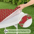 thumbnail image 5 of Red Christmas Tree Pattern Round Fitted Tablecloth with Elastic Edge,Dining Table Cover Waterproof,Outdoor Round Tablecloth for Camping,Dining,Indoor and Outdoor, 5 of 7