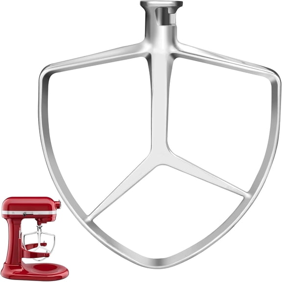 Stainless Steel Flat Beater Replacement for KitchenAid 7 Qt Bowl-Lift Mixers – Food Grade & Dishwasher Safe
