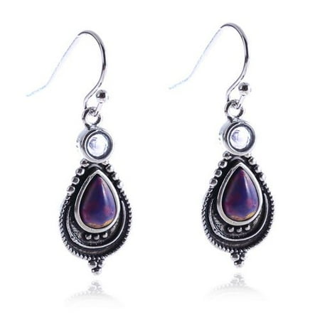 AkoaDa Women's Vintage Purple Crystal Earrings Fashion Purple Turquoise Earrings Gift Jewelry