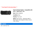 thumbnail image 2 of Front Left Seat Switch - Compatible with 2015 - 2020 Ford F-150 2016 2017 2018 2019, 2 of 2