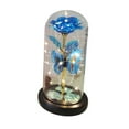 thumbnail image 2 of JWshufel LED Rose Night Light Preserved Flower Butterfly Ornament with Foil Accents and Decorative Base Romantic Table Lamp for Bedroom Desk Window Sill Valentine Gift Blue 8.7x4.3x3.5in, 2 of 6