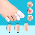 thumbnail image 3 of 12pcs Toe Protectors Breathable, Silicone Toe Caps To Cushion Toe Blister With Holes For Stop Toe Pain, 3 of 5