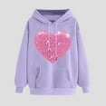 thumbnail image 2 of Inverlee Valentines Day Sweatshirt Women Sweet Love Heart Graphic Sweatshirts Trendy Pullover Sweater Tops Round Neck Gifts Long Sleeve Tops for Women, 2 of 5
