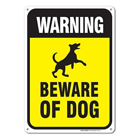 Warning Beware of Dog Sign - Large Beware of Dog Legend 