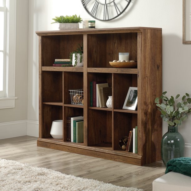 Sauder Miscellaneous Storage 10Cubby Bookcase, Vintage Oak Finish