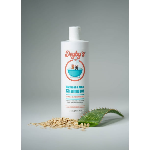 Oatmeal & Aloe Dog Shampoo, Organic, Vegan & cruelty Free. Cleanses