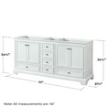 thumbnail image 3 of Wyndham Collection Wcs202072dcxsxxmxx Deborah 71" Double Free Standing Wood Vanity Cabinet, 3 of 7