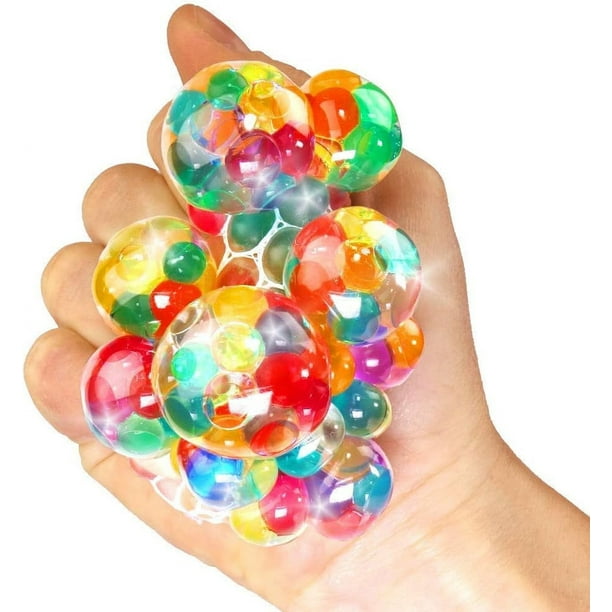 Pelota de burbujas arcoíris ┃ NUEVA ┃ Pelota de mármol ┃ Bolsas de fiesta ┃ Fiesta de cumpleaños infantil ┃ Antiestrés - Pelota de burbujas ┃ 6 piezas