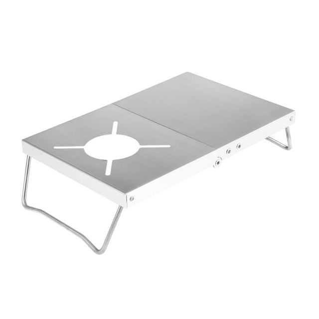de Parrilla Portátil para Exterior, Parrilla Plegable de material acero Inoxidable con Soporte para Estufa