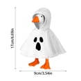 thumbnail image 3 of 7 inch Mini Desk Goose Outfits, Ghost Hooded Cape Porch Goose Outfits with Cute Face Print, for Halloween Birthdays Holiday Gift Home Decor (GhostScream Desk Goose), 3 of 5