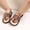 Brown, variant on Floleo Unisex Baby Striped Thong Sandals Infant Soft Non-Slip Sole Shoes Adjustable Ankle Strap Pre-Walkers Summer Casual Newborn Footwear(White,0-3Months)