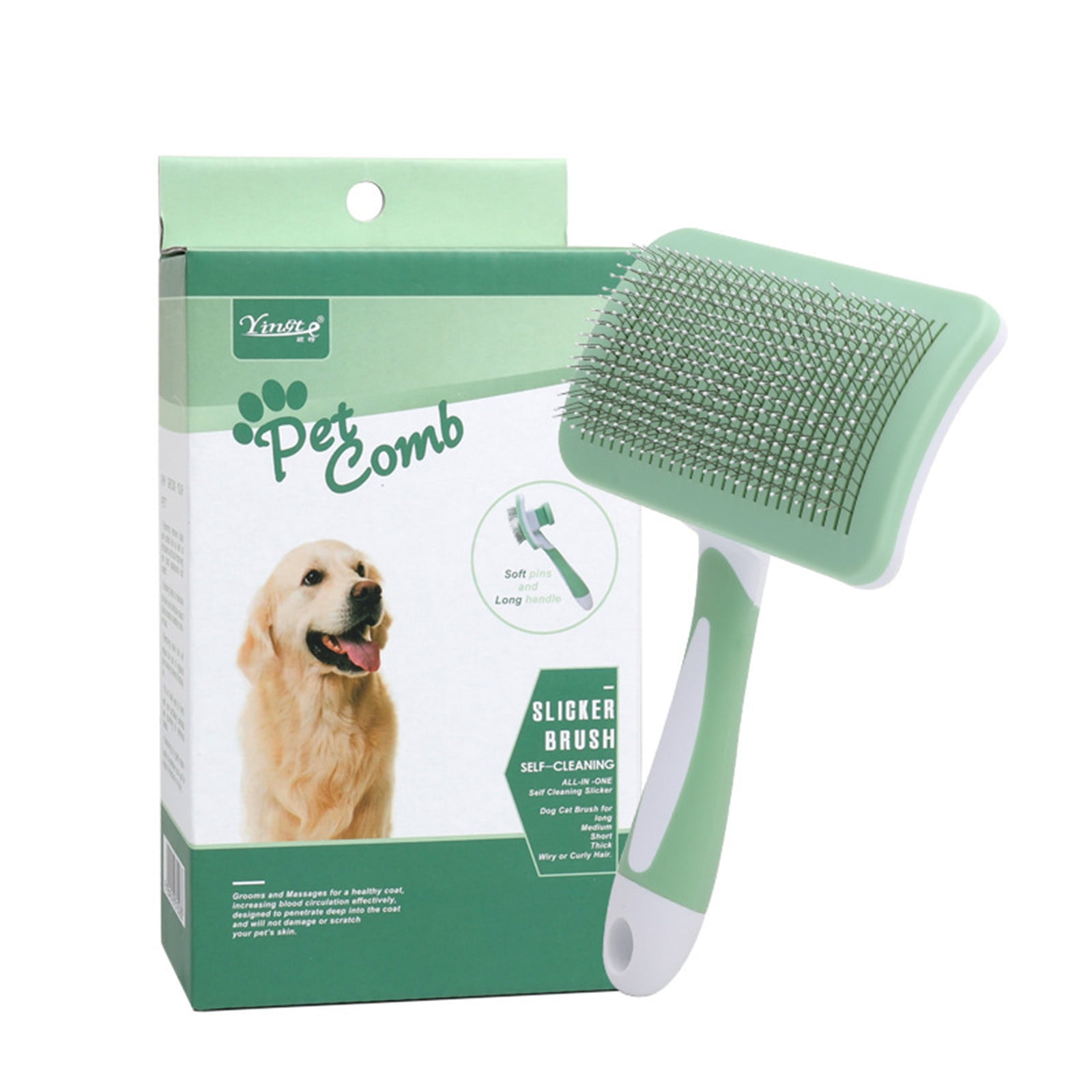 Naittoop Clearance Pet Grooming Brush Double Sided Shedding And Dematting Undercoat Rake Comb For Dogs And Cats Extra Wide Dog Grooming Brush Dog Shedding Brush Walmart