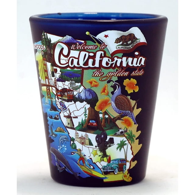 California Redwoods Souvenir Shot Glass - 2.25" Tall, Collectible Travel Glass