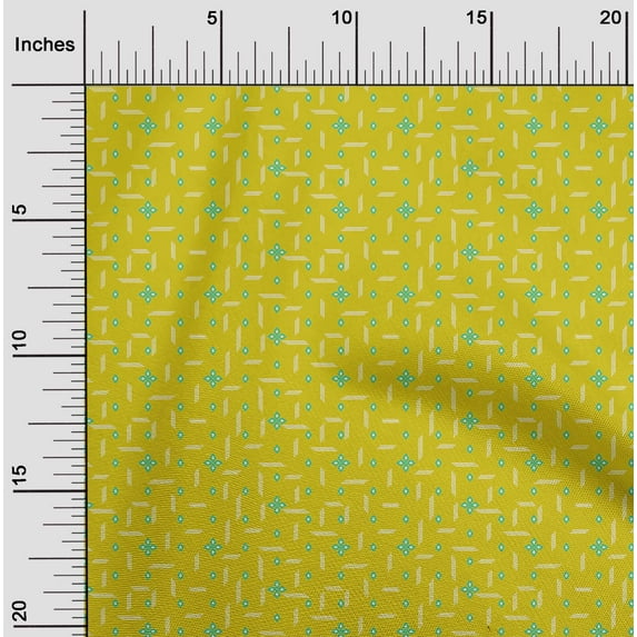 oneOone Cotton Poplin Fabric Line & Diamond Geometric Print Fabric By Yard 56 Inches Wide