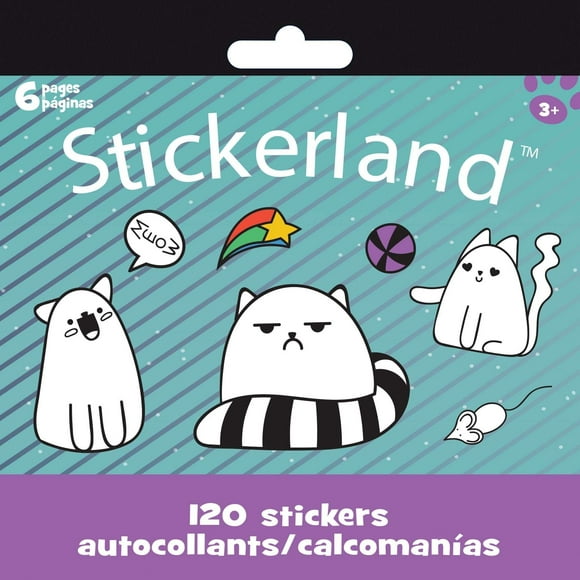 Mini Stickerland Pad 6 page - Cool Kitties - Stationery New st2379