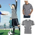 thumbnail image 3 of Dsseng Soccer Referee T Shirt Striped Soccer Ref Costume Jersey New VNeck Sports, 3 of 6