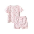 thumbnail image 3 of FAOWME Summer Children Girls Tops With Pants Home Wear With Cartoon Cartoon Prints Full Coverage Short Sleeved T Shirt Outfit Sets With Shorts Clothes Sets Comfort O-Neck Dailywear, 3 of 9