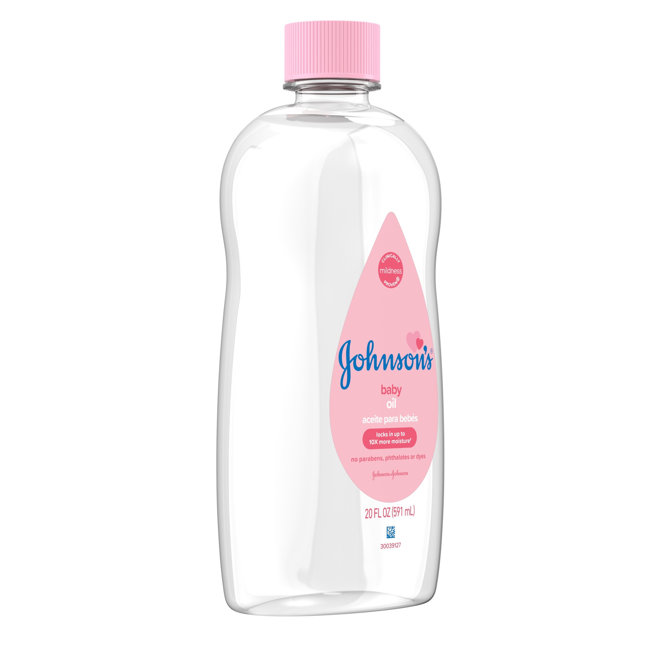 Johnson's Baby Body Oil Moisturizer, Liquid Mineral Oil for Baby Massage, Original, 20 fl oz