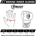 thumbnail image 6 of Beastpowergear Boxing Inner Gel Gloves (Pair) Quick Wrist Wrap Padded Knuckle Fist Protector Great Support for MMA, Kickboxing, Muay Thai & Martial Art Training Men & Women., 6 of 6