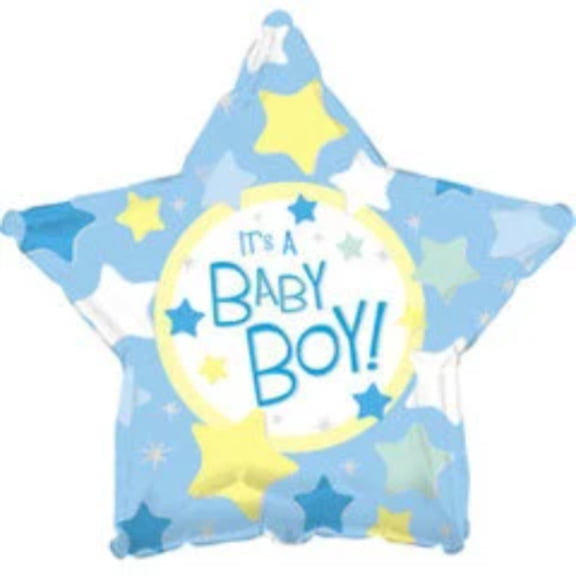 17" IT'S A BABY BOY Star Balloon  Party Supplies Decorations Foil Mylar Balloon