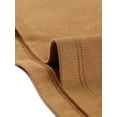 thumbnail image 6 of INSPIRE CHIC Women's Faux Suede Lapel Neck Long Sleeve A-Line Dress XS Camel, 6 of 8