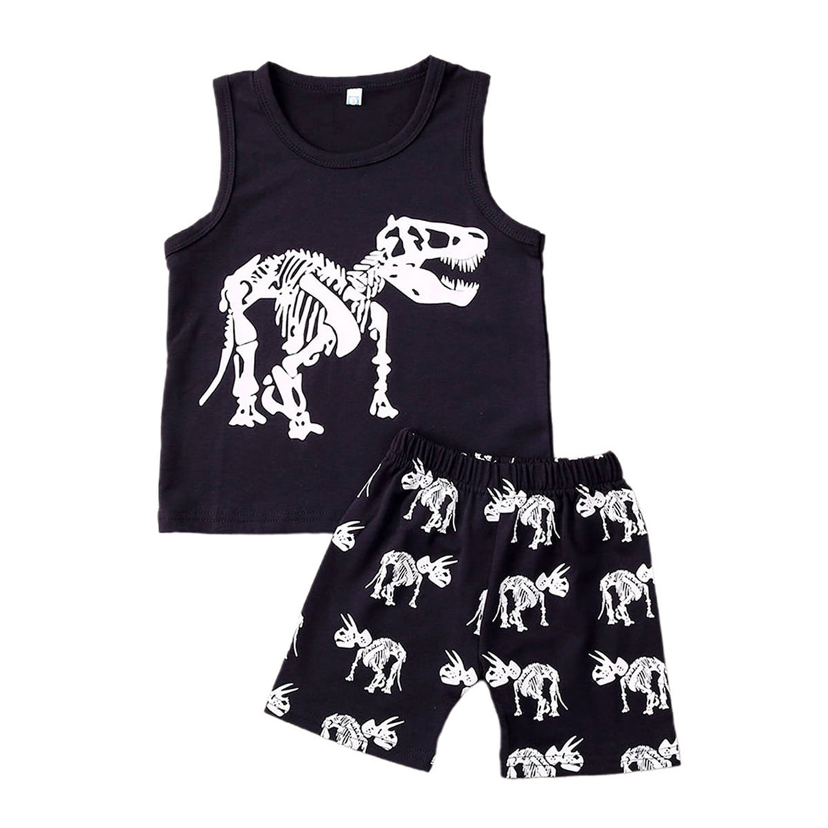 Aunavey Boy Dinosaur Pajamas Outfits Summer Short Clothes Set Kids Pjs ...