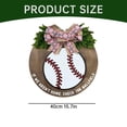 thumbnail image 3 of Welcome Door Sign | Tyeign Baseball Welcome Signs Summer Spring Door Wreath 2024 New Creative Round Welcome Sign Farmhouse Wreath Baseball Decor for Front Door All Seasons Outside Hanger Decor Gift, 3 of 9