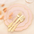 thumbnail image 4 of Juego de platos desechables NOCCUR rosa y dorado, 175 piezas, para bodas o fiestas, 4 of 6