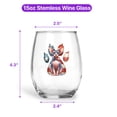 thumbnail image 5 of Patriotic Sphynx 4th of July Independence Paws 15oz Stemless Wine Glass Mug Cat Lover Kitten Owner Gifts Idea Wine Glasses Cup - 02010, 5 of 5