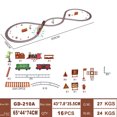 thumbnail image 3 of Juego de tren eléctrico para , juguetes de tren que incluyen motor de lotora, juego de tren de juguete clásico, regalos para y niñas - 312 piezas 312 PCS SM SunniMix Tren Play Playset, 3 of 7