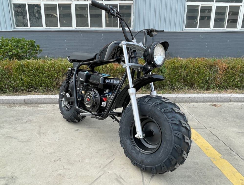 Vitacci MudStar 200 OffRoad Super Bike Motorcycle 200cc Trail Bike for Youth and Adults Pull Start Engine Wide Tires Powersport ( Color : Black )