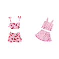 thumbnail image 1 of (2-Pack) Rinsvye Girls Cute Swimsuit For Kids Bathing Suit Two Piece Tankini Rash Guard Sets Beach Pool Summer Vacation Wear, 1 of 6