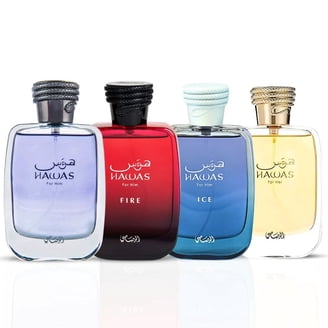 Hawas, Hawas Ice & Hawas Fire Eau de Parfum Sprays 100ml (3.4 oz