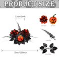 thumbnail image 3 of Clearance Halloween Candle Rings Wreaths Center Gothic Black Artificial Rose Candle Holder Ring with Berry Accents, Dark Autumn Wreath for Fireplace Mantel Entryway Wall Window Home Tabletop Ornament, 3 of 8