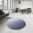 thumbnail image 3 of Ahgly Company Indoor Round Patterned Lavender Blue Area Rugs, 7' Round, 3 of 6