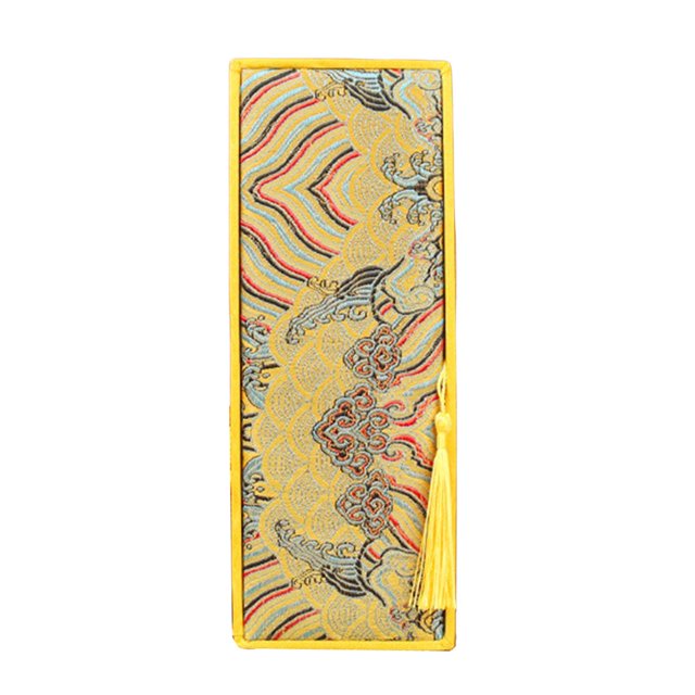 Bracelet Storage Box Chinese Style Embroidered Pattern Tassel Design Smooth to Touch Non-Fading Luxury Necklace Bangle Gift Bag Packaging Case for Women