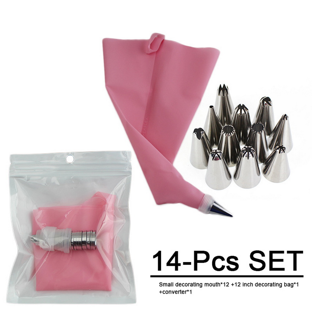 SEARCHI Piping Bags and Tips Set, Cake Decorating Supplies for Baking with Reusable Pastry Bags