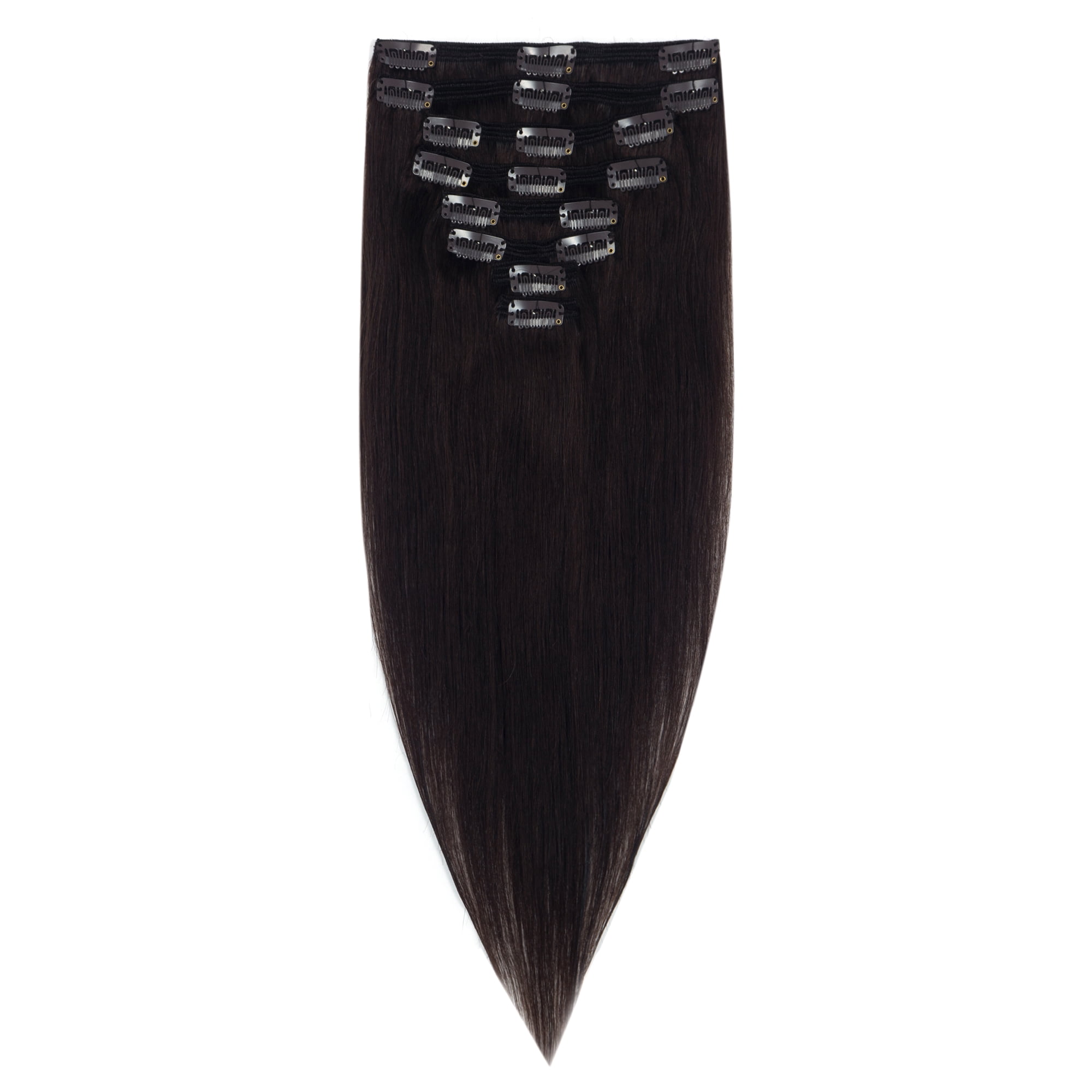 SAYFUT 10"22" Natural Straight Clip in Full Head Grade 6A 100 Real