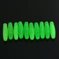 thumbnail image 2 of Graflsoa Lot de 10 Leurres de Pêche Souples, 6cm 8g, PVC Haute Élasticité, Surface Paillette Réfléchissante, Visibilité en Eau Profonde, Couleur Verte, Design Réaliste de Ver pour Attraction de Poisson Améliorée, 2 of 7