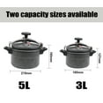 thumbnail image 4 of TFixol Compact 5L Explosion-Proof Pressure Cooker for Home & Outdoor Use, Premium Aluminum Alloy, Multi-Layer Safety Design, Heat-Resistant Handles, Black, 4 of 6