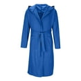 thumbnail image 6 of Meichang Hooded Robe for Women with Belt Pockets Long Sleeve Kimono Robes Cozy Knee Length Bathrobe Homewear, 6 of 8