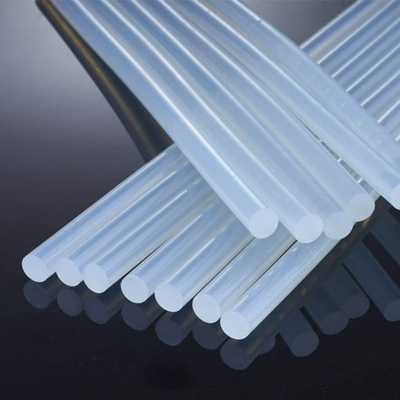 Hiziwimi 100 Pieces Hot Glue Sticks, 0.28 x 7.87in, Transparent Hot Melt Glue Gun Sticks EVA Glue for Art Craft, Adhesive Repair Bonding DIY Craft Projects